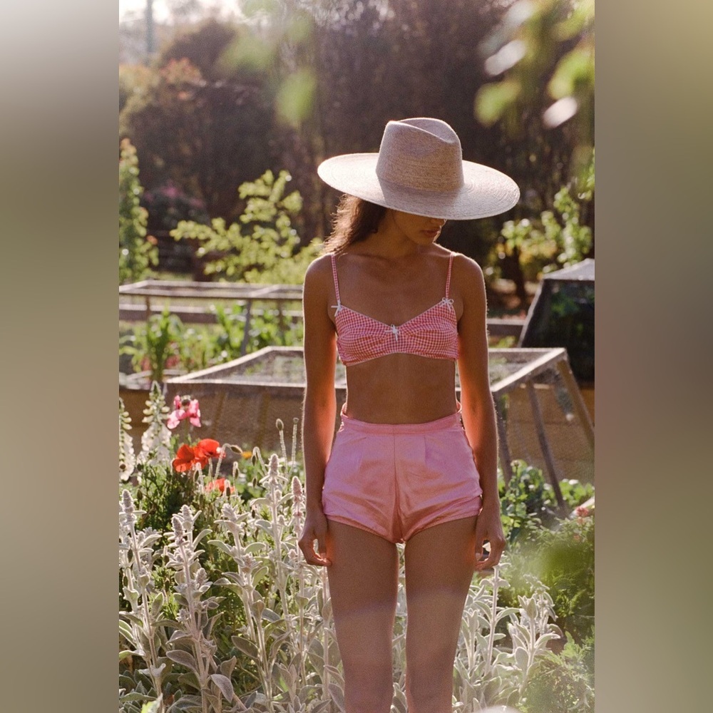 NWT Lack of Color Palma Wide Brim Straw Hat Palm Leaf L - XL